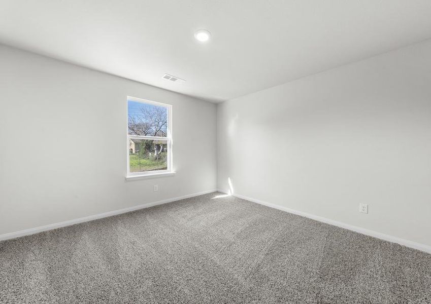 The secondary bedrooms of the Cypress are a great space for children's bedrooms or as guest rooms.