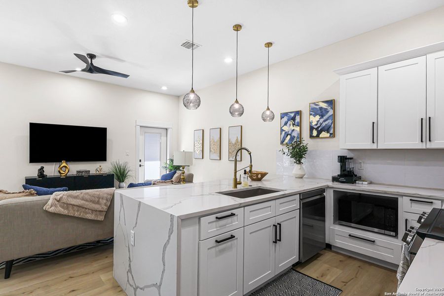 Furnished interior view inside a new home in , San Antonio (Image 13). Furnished interior view inside a new home in , San Antonio (Image 13).