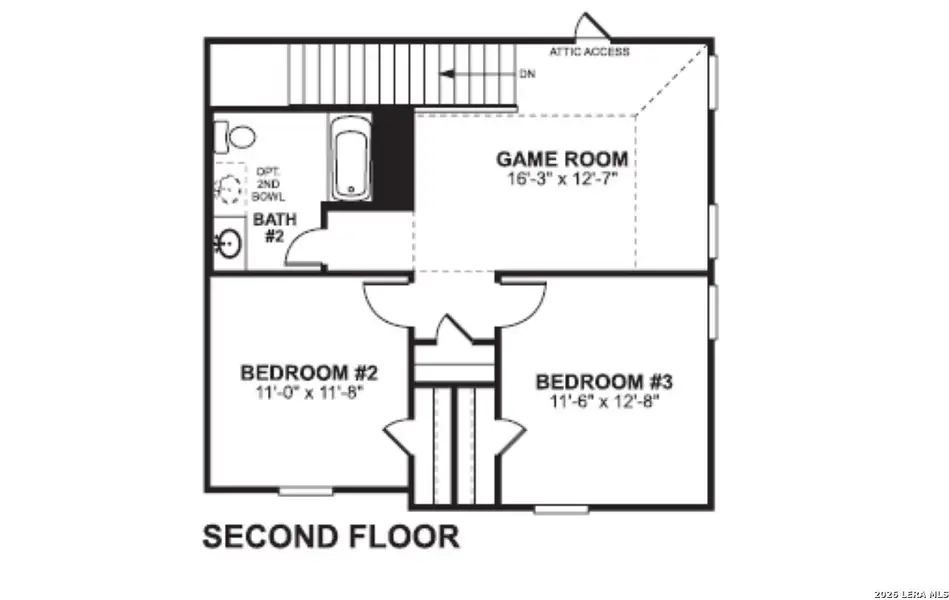 2D floor plan layout of this home in Chaparral Ranch, Floresville, TX (Image 3).