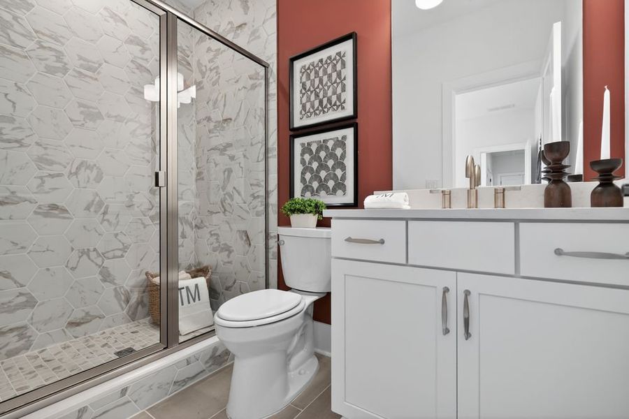 Furnished interior in a model home at Wayt Farm in Cumming (Image 22).