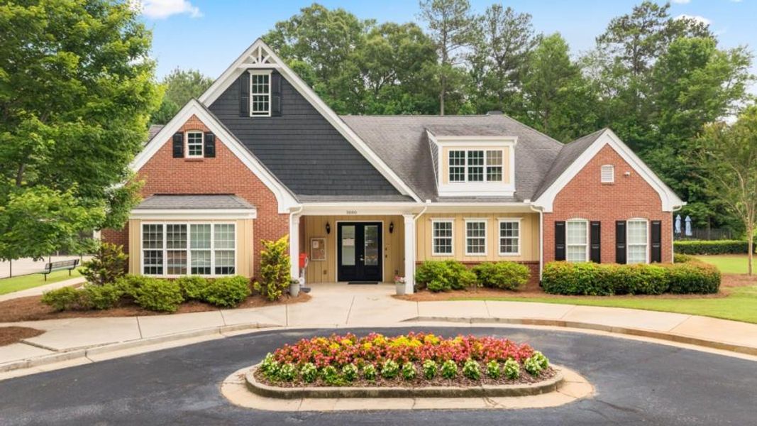 Front exterior of a new home in South Wind, Union City, GA, highlighting curb appeal (Image 20). Front exterior of a new home in South Wind, Union City, GA, highlighting curb appeal (Image 20).