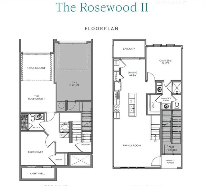 2D floor plan layout of this home in Brookside Reserve, Alpharetta, GA (Image 4).