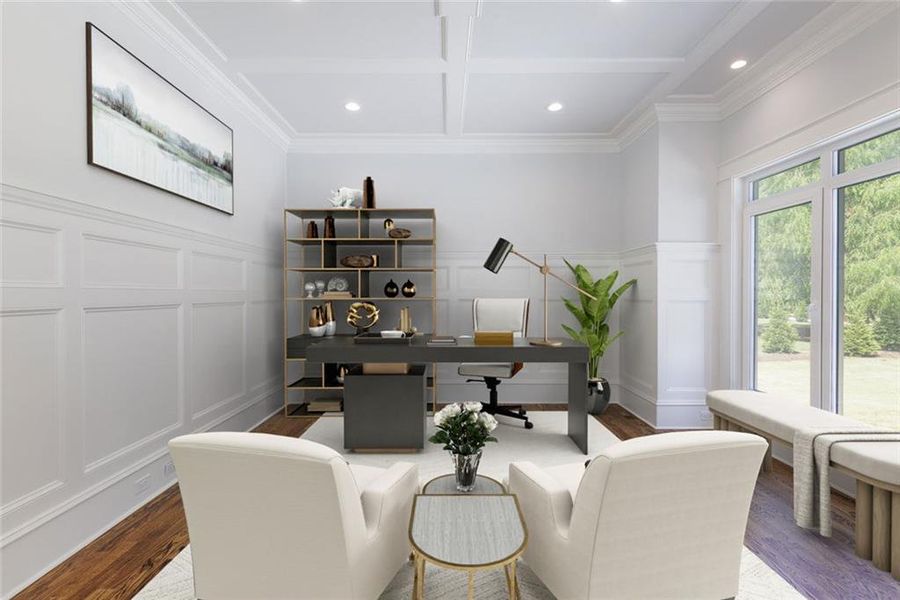 Furnished interior view inside a new home in , Roswell (Image 52).