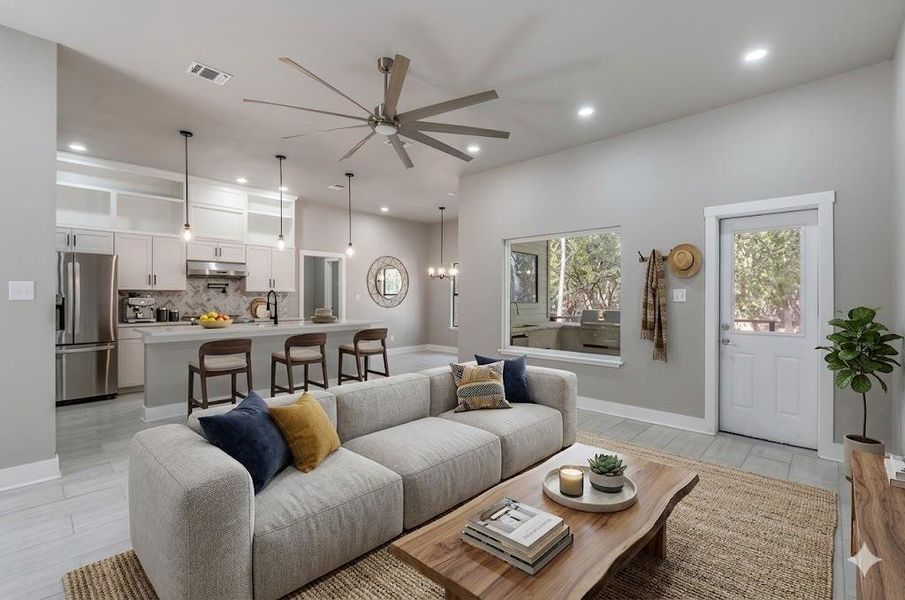 Virtual staged living room area Virtual staged living room area