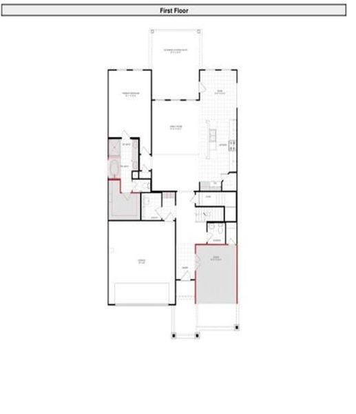 2D floor plan layout of this home in Trinity Grove, Spring, TX (Image 4).