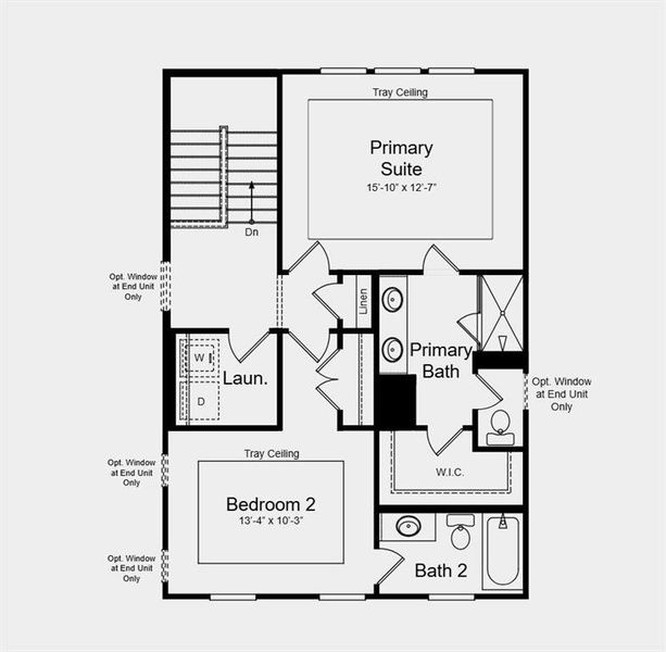 2D floor plan layout of this home in Hampton Trace, Marietta, GA (Image 3).