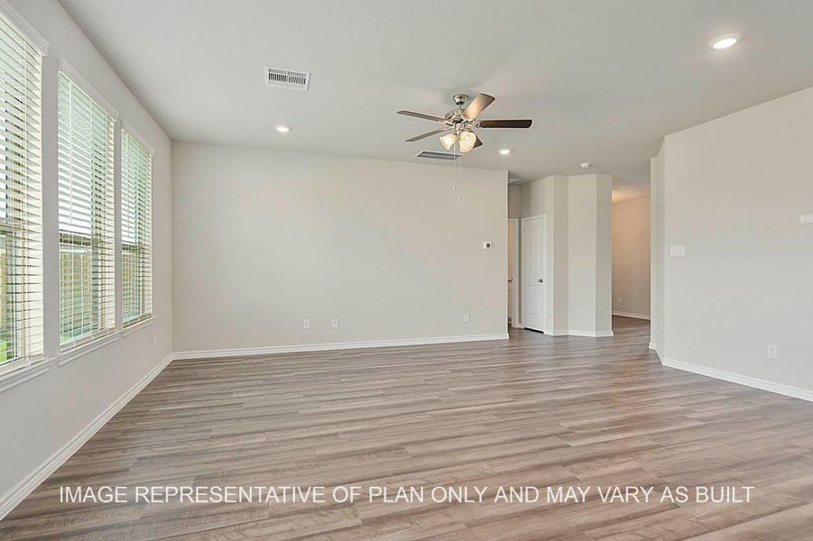 Representative unfurnished interior of a home built from the Kiawa by D.R. Horton in Southern Pointe, College Station (Image 18). Representative unfurnished interior of a home built from the Kiawa by D.R. Horton in Southern Pointe, College Station (Image 18).