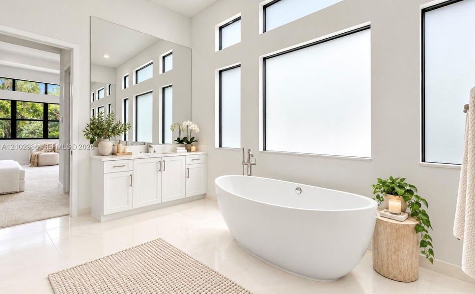 Furnished interior view inside a new home in , Boca Raton (Image 31).