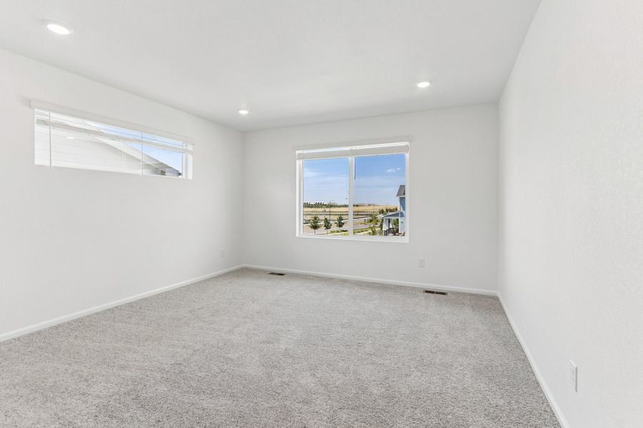 Spacious, unfurnished interior of a new home in Woodrose at Painted Prairie, Aurora (Image 14). Spacious, unfurnished interior of a new home in Woodrose at Painted Prairie, Aurora (Image 14).