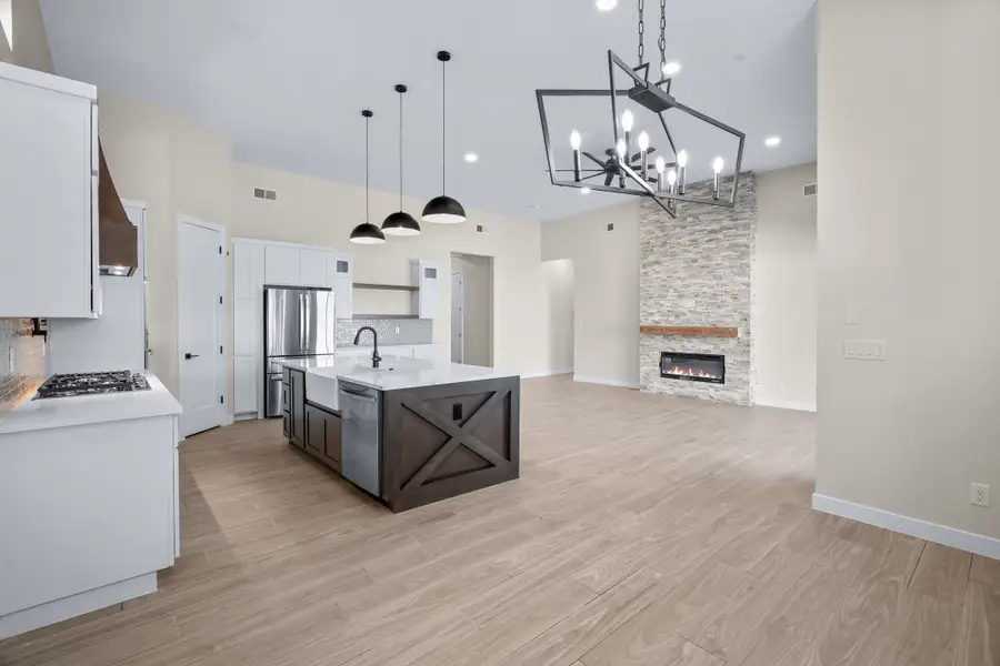 Representative furnished interior of a home built from the Pebble Beach EXT50 by LEH. Homes in Verdancia, El Paso (Image 4).