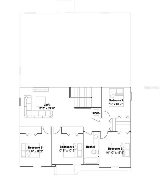 2D floor plan layout of this home in , Deland, FL (Image 4).