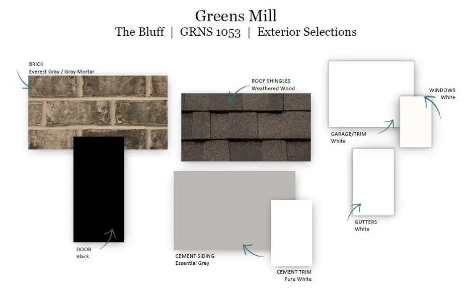 Sample of building materials used in homes in The Landing at Greens Mill, Columbia (Image 3).