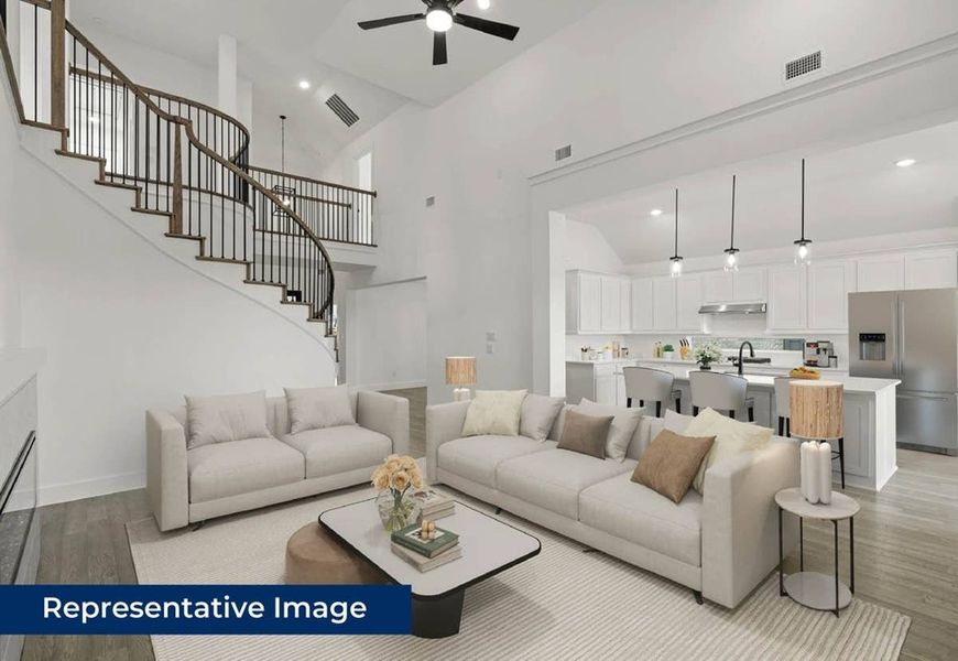 Representative furnished interior of a home built from the Cooper F by First Texas Homes in Brookfield, Melissa (Image 9). Representative furnished interior of a home built from the Cooper F by First Texas Homes in Brookfield, Melissa (Image 9).