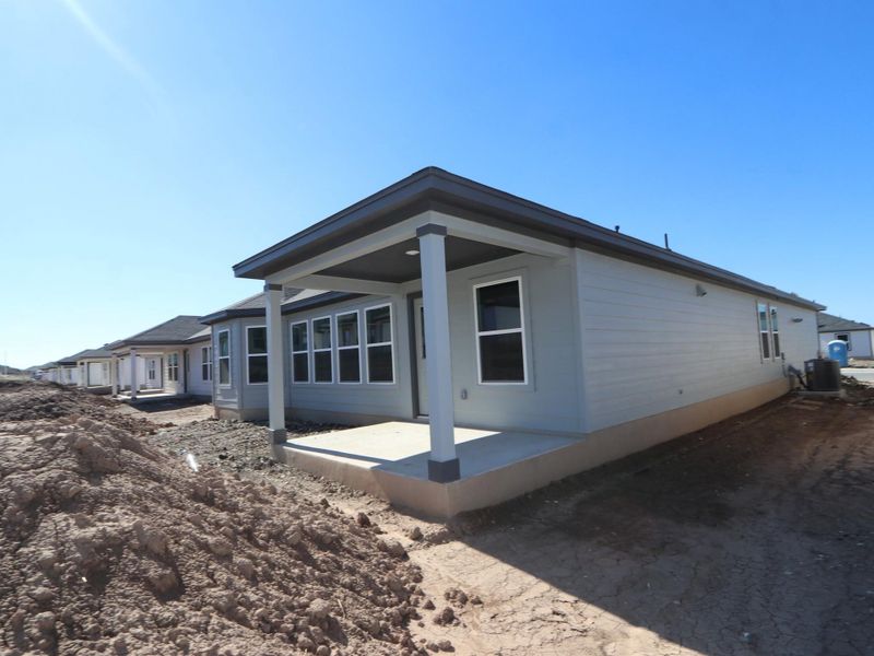 Exterior details and patio area of a home in Marble Creek Crossing, Austin (Image 2).