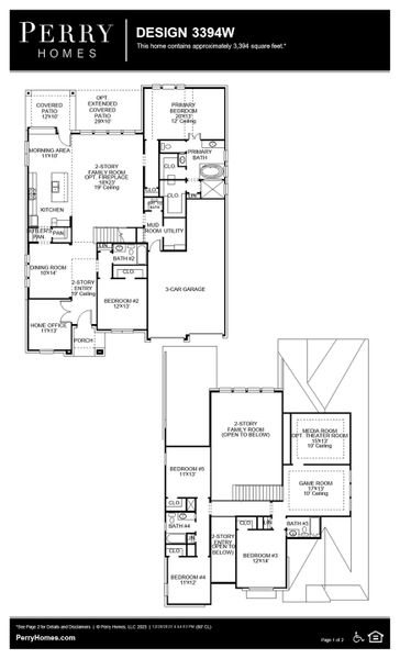 Floor Plan for 3394W