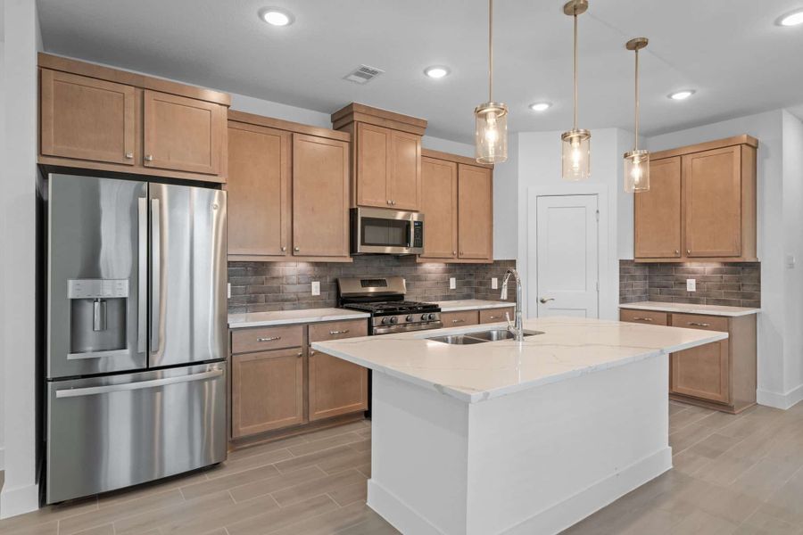 Furnished interior view inside a new home in Meridiana, Manvel (Image 4).