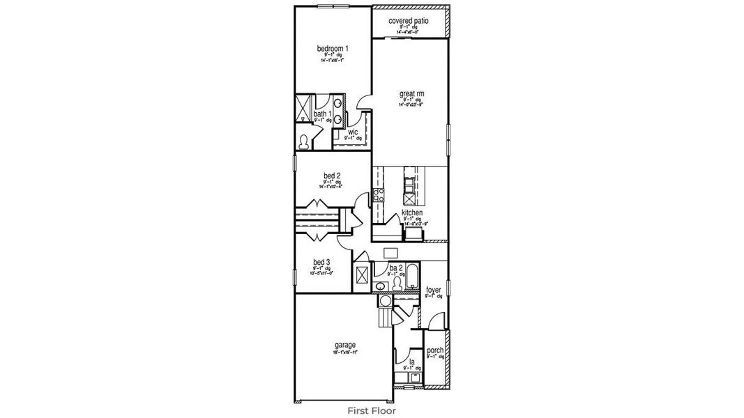 2D floor plan layout of this home in Huggins Hill, Manning, SC (Image 2). 2D floor plan layout of this home in Huggins Hill, Manning, SC (Image 2).