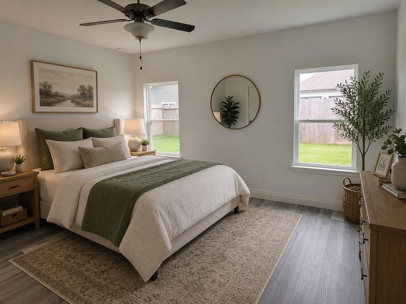 Primary Bedroom (staged )