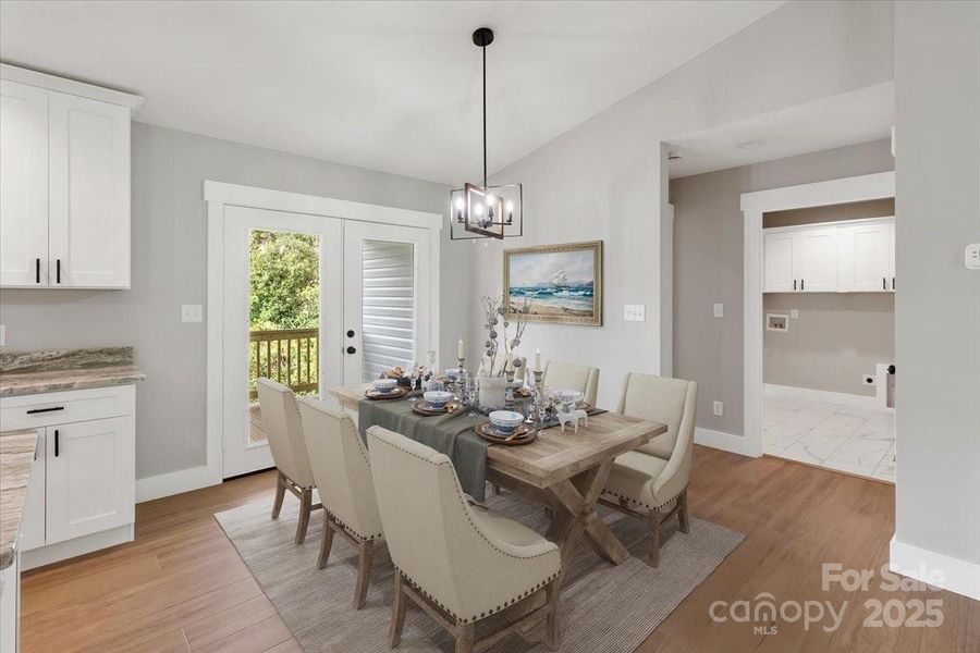 Virtually Staged Dining Area