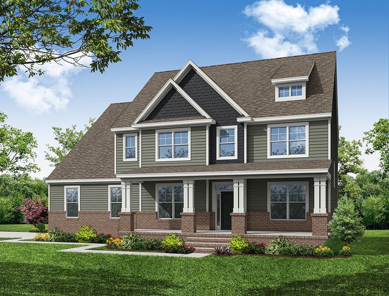 Representative exterior photo of a completed home built from the Roanoke by Eastwood Homes in High Springs, Clayton, NC (Image 11).