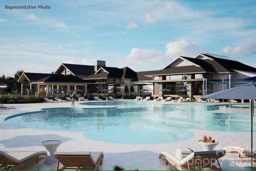 Resort-style outdoor pool