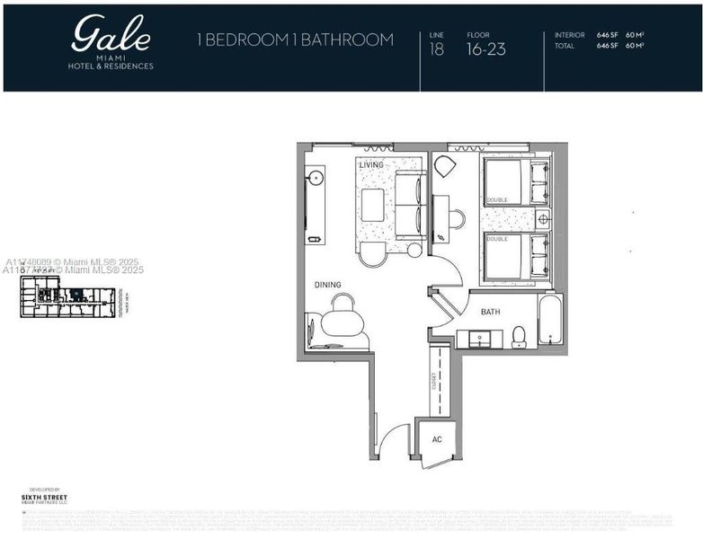 2D floor plan layout of this home in Gale Hotel & Residences Miami (former Natiivo), Miami, FL (Image 1). 2D floor plan layout of this home in Gale Hotel & Residences Miami (former Natiivo), Miami, FL (Image 1).