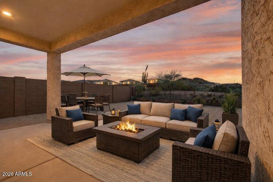 Backyard staged Backyard staged