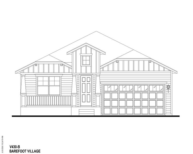 Plan V430 BV Elevation B Plan V430 BV Elevation B