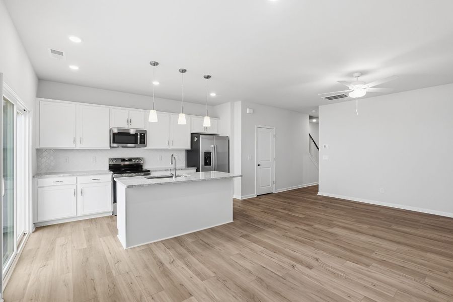 Furnished interior view inside a new home in Sloan Station, Charlotte (Image 12).