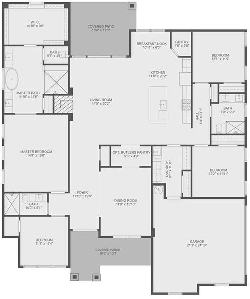 2D floor plan layout of this home in , Pendergrass, GA (Image 5).
