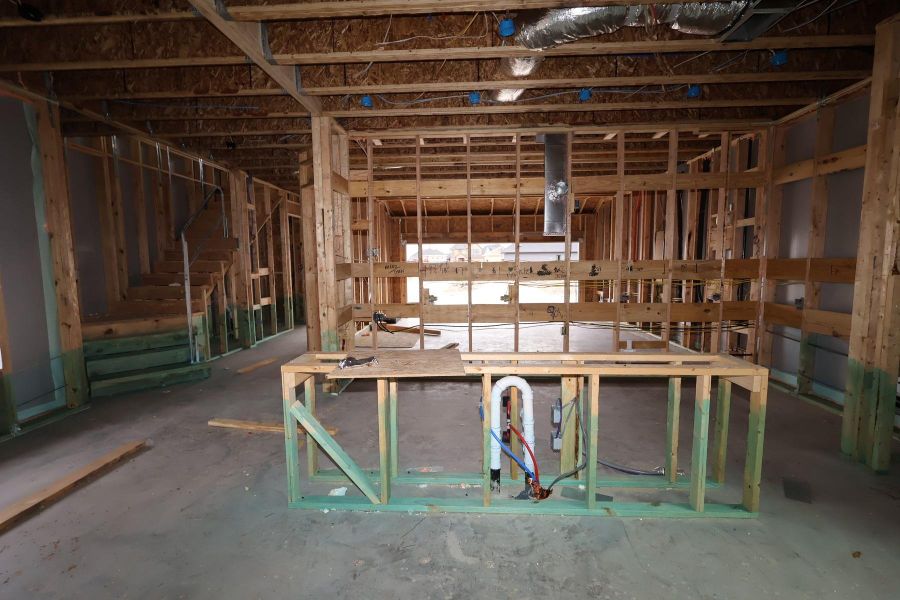 In-progress construction of a new home in Sienna - Grove Collection, Missouri City, TX (Image 8).