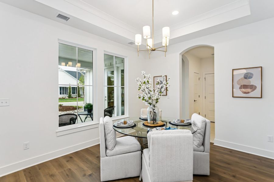 Furnished interior view inside a new home in The Courtyards at The Moorings, Wichita (Image 9).