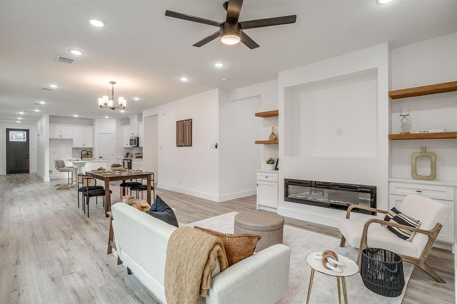 Furnished interior view inside a new home in , Fort Worth (Image 15). Furnished interior view inside a new home in , Fort Worth (Image 15).