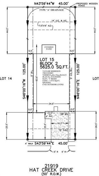 21919 Hat Creek Drive preliminary plot plan 21919 Hat Creek Drive preliminary plot plan