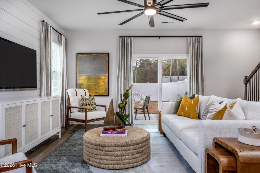 Furnished interior view inside a new home in Coastal Haven Townes, Leland (Image 18).