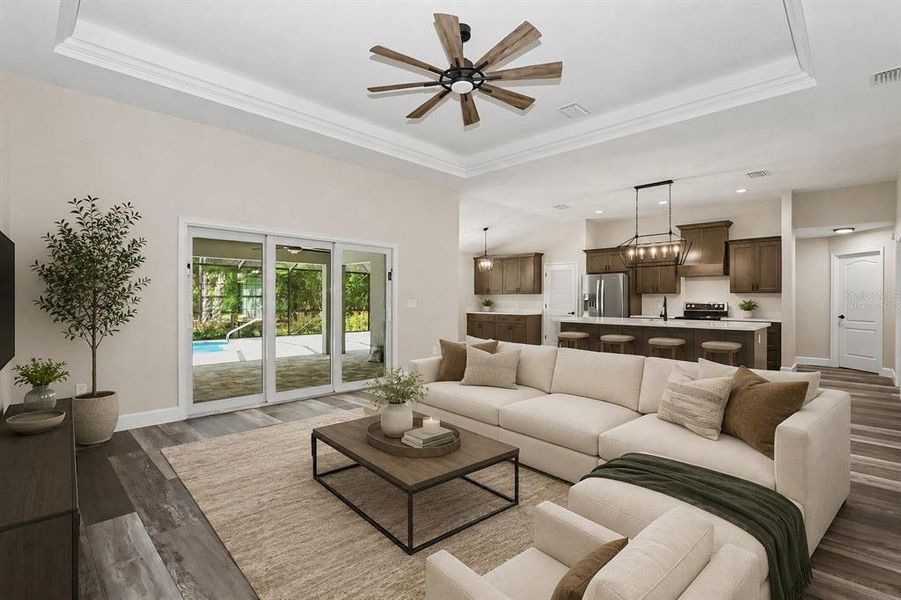 Furnished interior view inside a new home in , Dunnellon (Image 6).