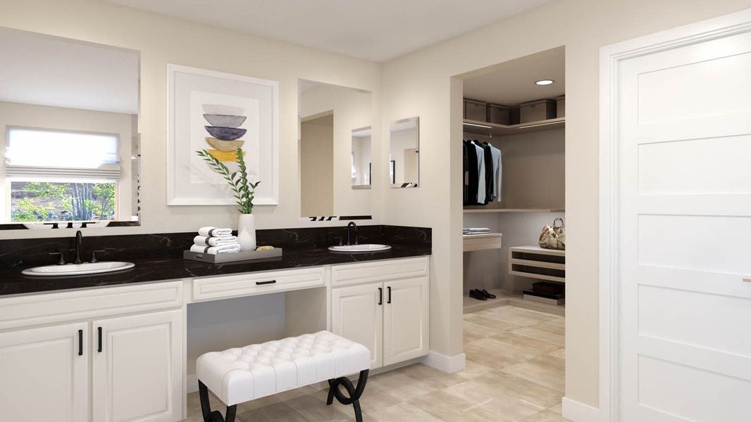 Primary Bath Rendering - Grand at Northern Farms in Waddell, Arizona | Landsea Homes