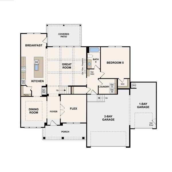 2D floor plan layout of this home in Slatewood, Murfreesboro, TN (Image 2).