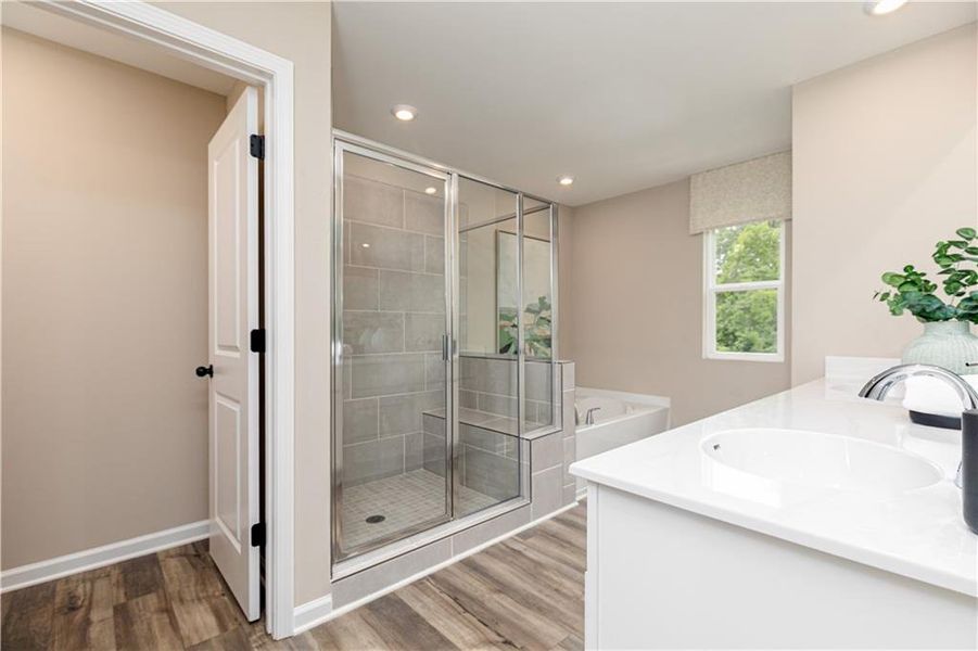 Furnished interior view inside a new home in River Oaks, Locust Grove (Image 16).