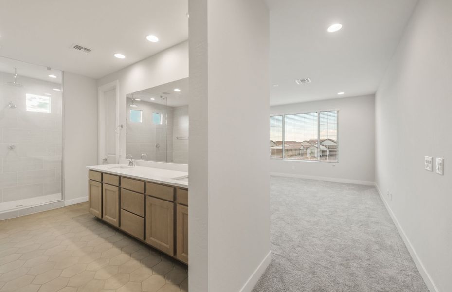 Furnished interior view inside a new home in Jorde Farms, Queen Creek (Image 11). Furnished interior view inside a new home in Jorde Farms, Queen Creek (Image 11).