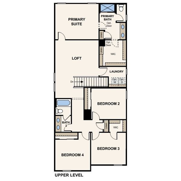 2D floor plan layout for the Orchid by Century Communities in North Copper Canyon, Surprise, AZ (Image 4).