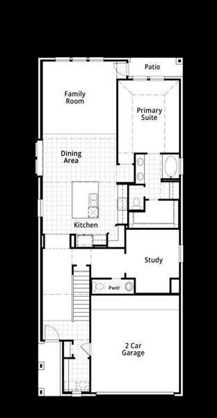 2D floor plan layout of this home in Brookewater, Rosenberg, TX (Image 4).