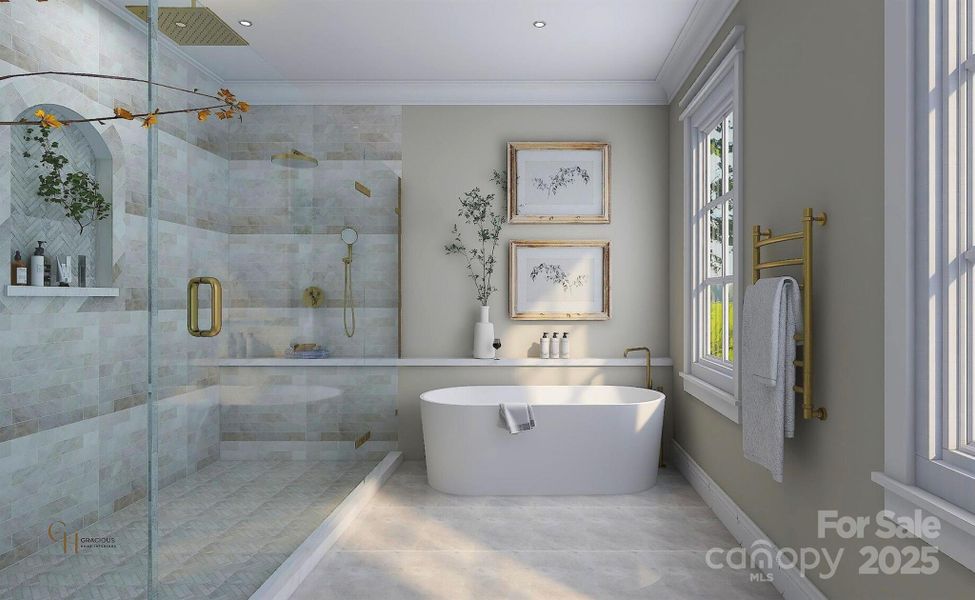 Primary Bath - Artist Rendering of Proposed Home