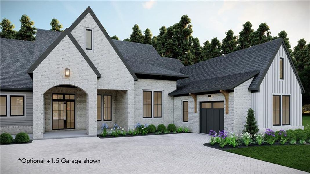 Front exterior of a new home in , Cumming, GA, highlighting curb appeal (Image 28).