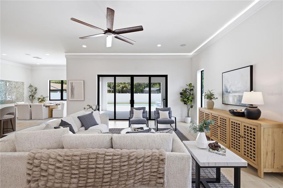 Furnished interior view inside a new home in , Tampa (Image 7). Furnished interior view inside a new home in , Tampa (Image 7).