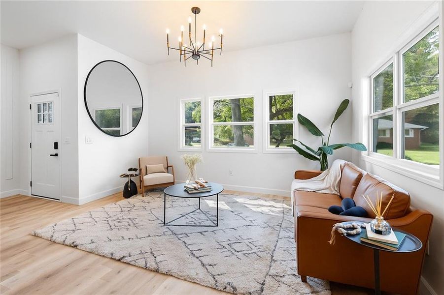 Furnished interior view inside a new home in , Atlanta (Image 8).