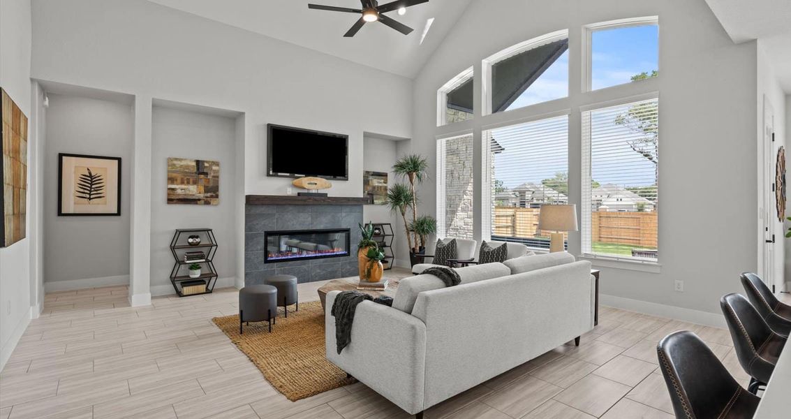 Furnished interior view inside a new home in 6 Creeks, Kyle (Image 7).