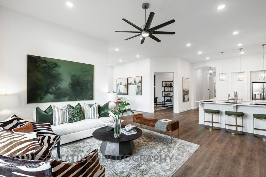 Furnished interior view inside a new home in 6 Creeks at Waterridge: 60ft. lots, Kyle (Image 6).