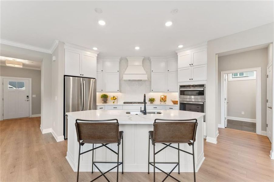 Furnished interior view inside a new home in The Courtyards of Franklin Goldmine, Cumming (Image 8).