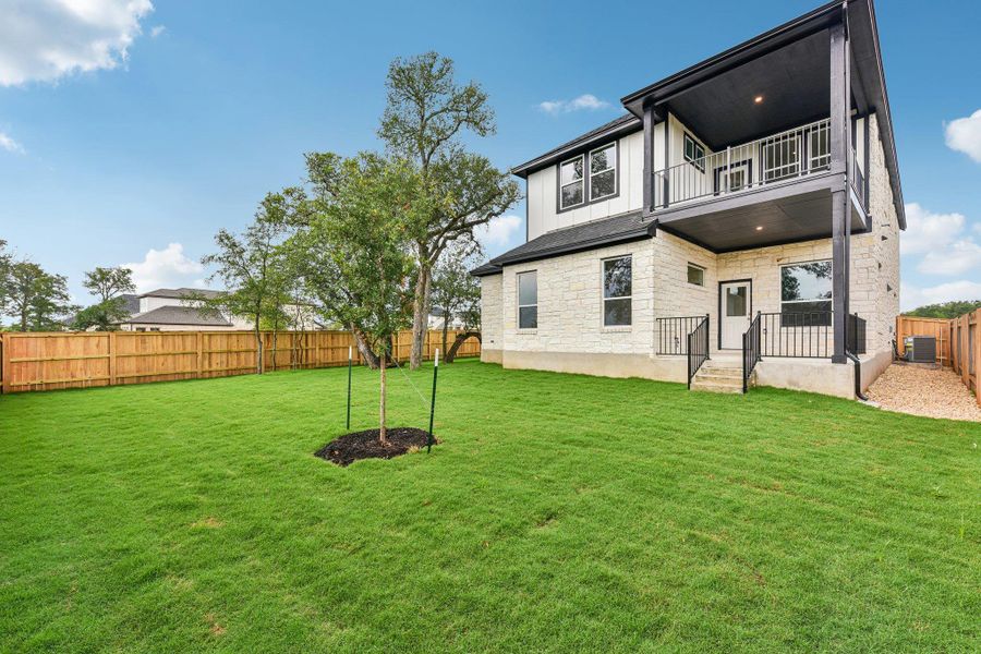 Exterior details and patio area of a home in Persimmon, Buda (Image 24). Exterior details and patio area of a home in Persimmon, Buda (Image 24).